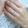 Moissanite Eternity Ring For Women U Prong Set Wedding Bands Half Eternity Ring in 14K Gold U Prong French Wedding Bands, Round Moissanite Half Eternity Ring in 14K Gold
