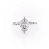 3 Ct Moissanite Marquise Ring | Exquisite Hidden Halo 3 Ct Moissanite Marquise Ring hidden halo twisted vine engagement ring