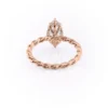 3 Ct Moissanite Marquise Ring | Exquisite Hidden Halo 3 Ct Moissanite Marquise Ring hidden halo twisted vine engagement ring