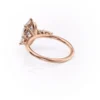 3 carat marquise moissanite Ring centre stone in V-tip six claw setting engagement ring