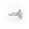 3 carat marquise moissanite Ring centre stone in V-tip six claw setting engagement ring