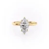 our 3 carat marquise moissanite ring Features a unique petal leaf design and a classic solitaire setting