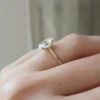 5 Carat Oval Moissanite Engagement Ring | Classic Inspired Wedding Ring For Her 5 Carat Oval Moissanite Engagement Ring Unique 4-Prong Solitaire This Vintage wedding ring crafted in 14K and 18k Gold