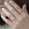 Jaw-Dropping Radiant Cut Moissanite Ring | 5 Carat Petal Setting Solitaire 5 carat Radiant Cut Moissanite Ring Petal Solitaire Vintage Engagement petal setting ring for anniversary gifts for wife - 18K and 14K gold