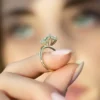 Jaw-Dropping Radiant Cut Moissanite Ring | 5 Carat Petal Setting Solitaire 5 carat Radiant Cut Moissanite Ring Petal Solitaire Vintage Engagement petal setting ring for anniversary gifts for wife - 18K and 14K gold