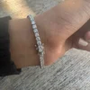 5ct diamond tennis bracelet looks vintage style Rose Gold line Moissanite bracelet