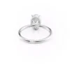 The Seraphina | Hidden Halo Oval Moissanite Engagement Ring A beautiful 14K white gold hidden halo oval moissanite engagement ring
