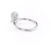 The Seraphina | Hidden Halo Oval Moissanite Engagement Ring A beautiful 14K white gold hidden halo oval moissanite engagement ring