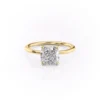 Antique cushion cut engagement rings For women Solitaire vintage 4 prong wedding ring in 14K and 18K gold