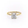 Cushion Cut Halo Engagement Rings For Women Crafted in Gold - Four Prong