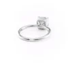 Cushion Cut Moissanite Engagement Ring Hidden Halo Design crafted in pure 14K and 18K gold