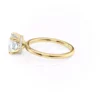 Cushion Cut Moissanite Engagement Ring Hidden Halo Design crafted in pure 14K and 18K gold