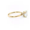 Cushion Cut Moissanite Engagement Ring Hidden Halo Design crafted in pure 14K and 18K gold