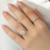 Cushion Cut Solitaire Engagement Ring with Petal Prongs | GRA Certified Moissanite Ring Cushion Cut Solitaire Engagement Ring with Petal Prongs Certified Diamond or Moissanite Wedding Ring in 14k Yellow, Rose, White Gold