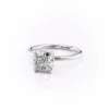 Cushion Cut Solitaire Engagement Ring with Petal Prongs | GRA Certified Moissanite Ring Cushion Cut Solitaire Engagement Ring with Petal Prongs Certified Diamond or Moissanite Wedding Ring in 14k Yellow, Rose, White Gold