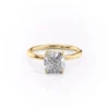 Cushion Cut Solitaire Engagement Ring with Petal Prongs | GRA Certified Moissanite Ring Cushion Cut Solitaire Engagement Ring with Petal Prongs Certified Diamond or Moissanite Wedding Ring in 14k Yellow, Rose, White Gold
