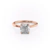 Cushion Cut Solitaire Engagement Ring with Petal Prongs | GRA Certified Moissanite Ring Cushion Cut Solitaire Engagement Ring with Petal Prongs Certified Diamond or Moissanite Wedding Ring in 14k Yellow, Rose, White Gold