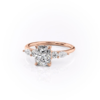 Custom Three Stone Elongated Cushion Cut Engagement Ring craftsmanship