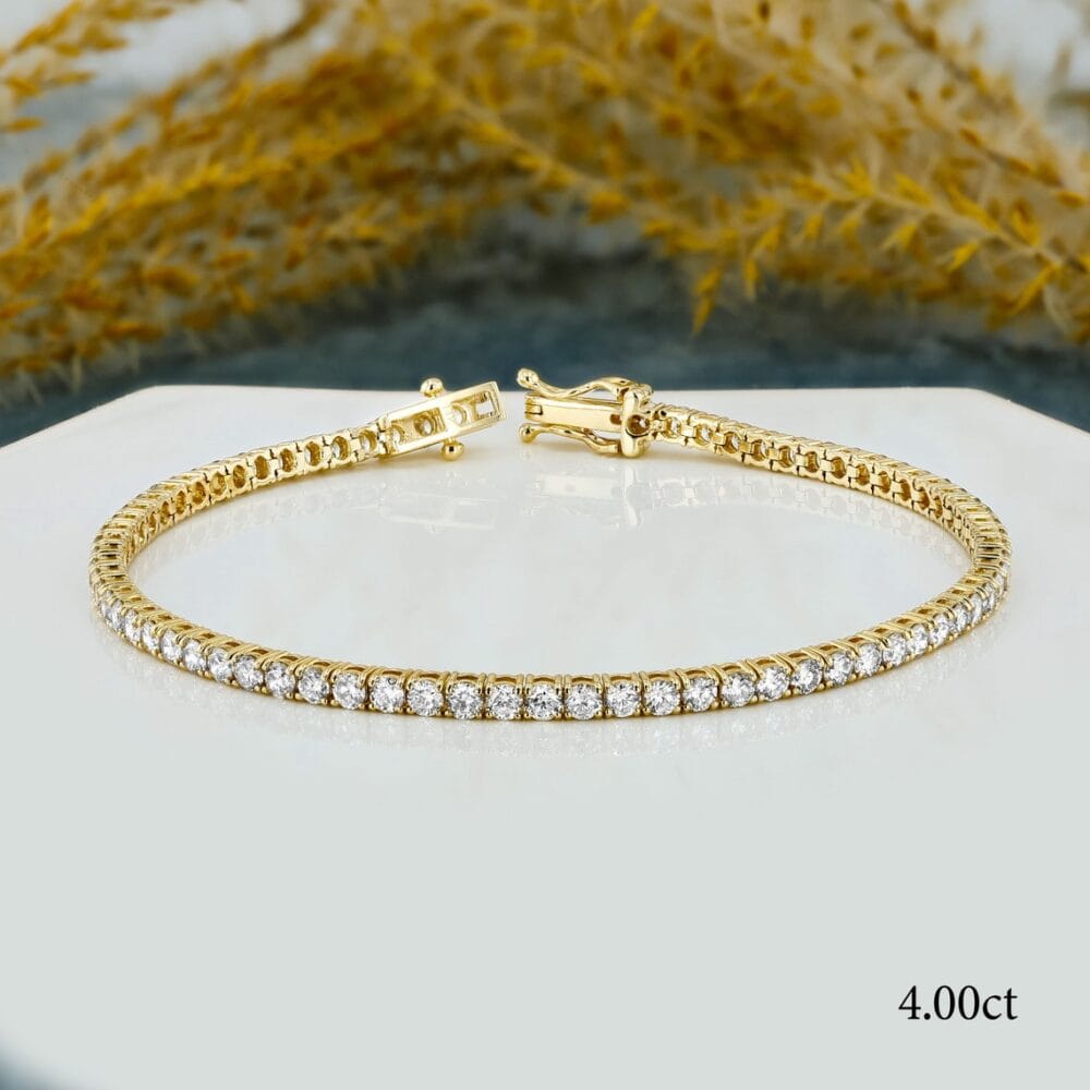 Customizable moissanite tennis Bracelets for Women Crafted in 14k gold