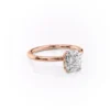 Elegant Elongated Cushion Cut Solitaire Engagement Ring with Petal Prongs Elegant Elongated Cushion Cut Solitaire Engagement Ring 14k Yellow, Rose, White Gold Certified Diamond & Moissanite Wedding Ring