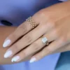 Elegant Elongated Cushion Cut Solitaire Engagement Ring with Petal Prongs Elegant Elongated Cushion Cut Solitaire Engagement Ring 14k Yellow, Rose, White Gold Certified Diamond & Moissanite Wedding Ring