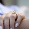Elegant Elongated Cushion Cut Solitaire Engagement Ring with Petal Prongs Elegant Elongated Cushion Cut Solitaire Engagement Ring 14k Yellow, Rose, White Gold Certified Diamond & Moissanite Wedding Ring