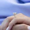 Elegant Elongated Cushion Cut Solitaire Engagement Ring with Petal Prongs Elegant Elongated Cushion Cut Solitaire Engagement Ring 14k Yellow, Rose, White Gold Certified Diamond & Moissanite Wedding Ring