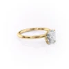 Elegant Elongated Cushion Cut Solitaire Engagement Ring with Petal Prongs Elegant Elongated Cushion Cut Solitaire Engagement Ring 14k Yellow, Rose, White Gold Certified Diamond & Moissanite Wedding Ring