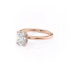 Elongated Cushion Engagement Ring With Hidden Halo in Pure Gold