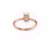 Elongated Cushion Engagement Ring With Hidden Halo in Pure Gold