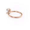 Elongated Cushion Engagement Ring With Hidden Halo in Pure Gold