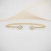 Half Diamond Beaded Bangle Bracelet Crafted in 14k Gold For Women Embrace classic style with this 14K Gold Half Diamond Beaded Bangle Bracelet for women. A traditional yet timeless piece perfect for any occasion.