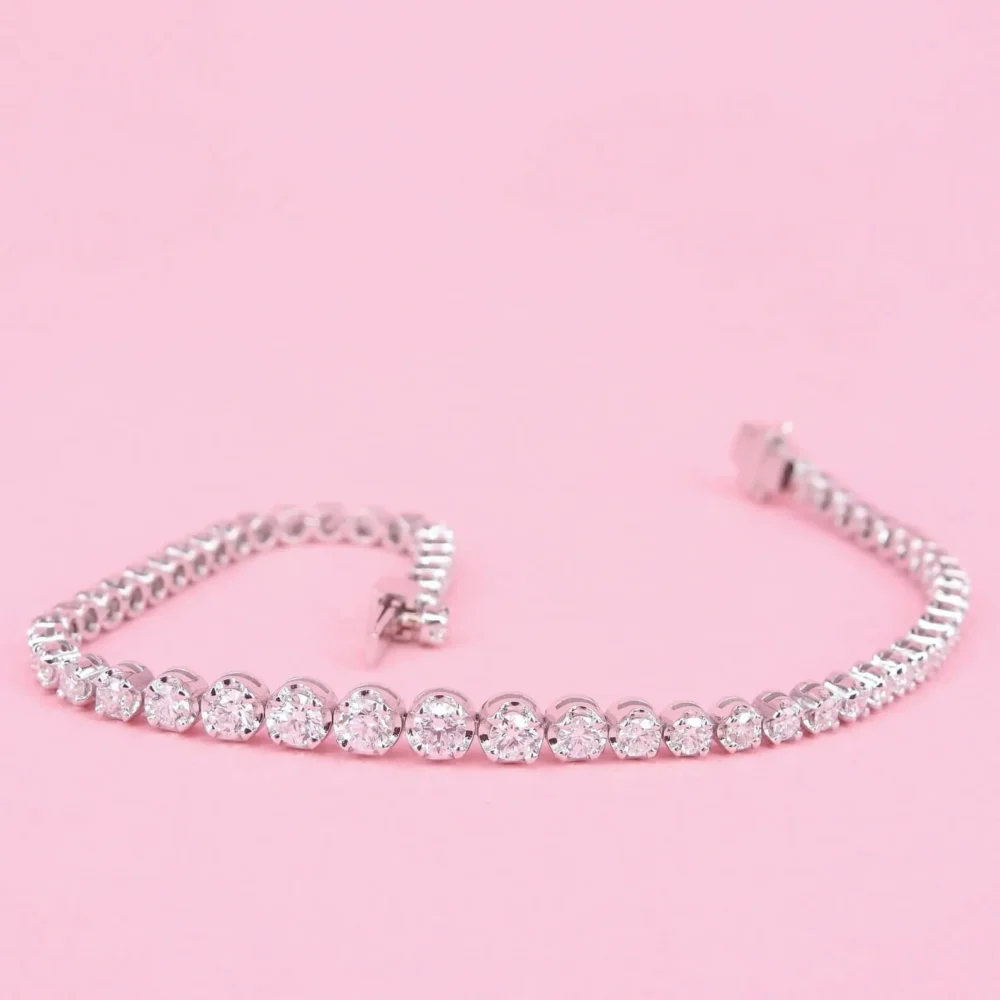 Graduation Bracelet For Her in 14K and 18K Gold- This Moissanite bracelets are very affordable and luxurious