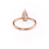 Hidden Halo Pear Engagement Ring crafted in Rose gold
