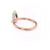 Hidden Halo Pear Engagement Ring crafted in Rose gold