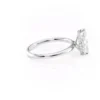 Hidden Halo Pear Engagement Ring crafted in White gold