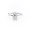 Hidden Halo Pear Engagement Ring crafted in White gold