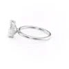 Hidden Halo Pear Engagement Ring crafted in White gold