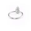 Hidden Halo Pear Engagement Ring crafted in White gold