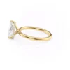 Hidden Halo Pear Engagement Ring crafted in Yellow gold