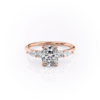 Luxury Three Stone Elongated Cushion Cut Engagement Ring for women