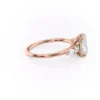 Moissanite Radiant Cut Engagement Ring with Pear & Round Stones cluster ring in Rose Gold