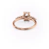 Moissanite Radiant Cut Engagement Ring with Pear & Round Stones cluster ring in Rose Gold