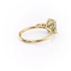 Moissanite Radiant Cut Engagement Ring with Pear & Round Stones cluster ring in yellow Gold