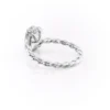 Oval Moissanite Engagement Rings Hidden Halo Twisted Rope Ring For Wedding