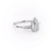 Pear Shaped Moissanite Engagement Ring with Side Stones