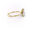 Pear Shaped Moissanite Engagement Ring with Side Stones