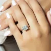 Regal Princess Cut Diamond Engagement Rings | 2 -7 Carat Solitaire Petal Setting Princess Cut Diamond Engagement Rings Vintage solitaire engagement petal Prog setting ring in 14K and 18K Gold