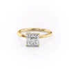 Regal Princess Cut Diamond Engagement Rings | 2 -7 Carat Solitaire Petal Setting Princess Cut Diamond Engagement Rings Vintage solitaire engagement petal Prog setting ring in 14K and 18K Gold