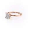 Regal Princess Cut Diamond Engagement Rings | 2 -7 Carat Solitaire Petal Setting Princess Cut Diamond Engagement Rings Vintage solitaire engagement petal Prog setting ring in 14K and 18K Gold
